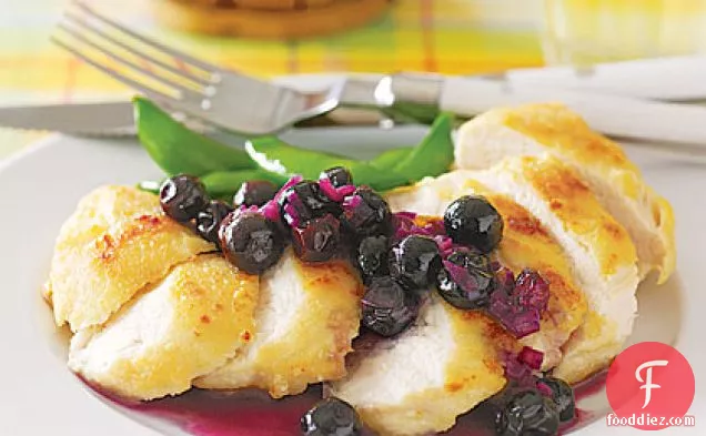 Sautéed Chicken with Fresh Blueberry Sauce