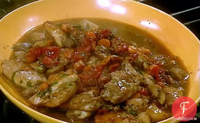Chicken with Red Wine and Tarragon