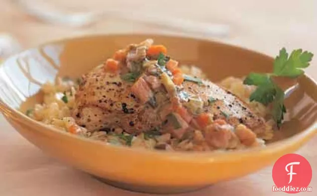 Chicken Fricassee with Orzo