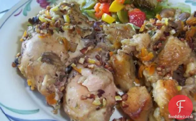Chicken With Sourdough-Mushroom Stuffing