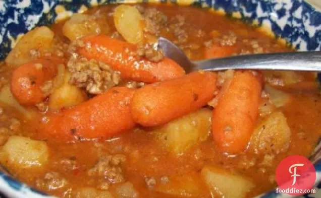 Crock Pot Ground Beef Stew