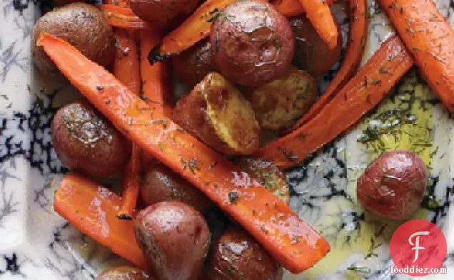 Roasted Carrots and Potatoes with Dill