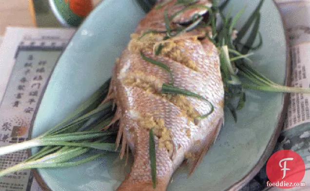 Steamed Whole Fish with Scallions and Ginger