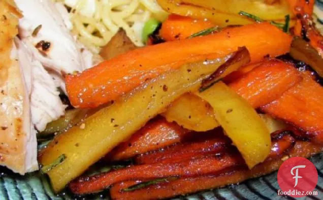 Sauteed Parsnips and Carrots With Honey and Rosemary