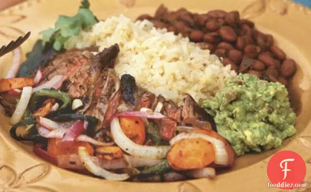 Pan-Seared Skirt Steak With Poblano Chiles and Onions