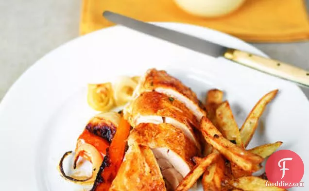 Roast Chicken with Oven Fries