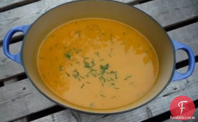 ठंडा गाजर शहद सूप