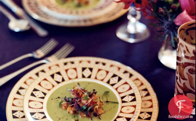 Chilled Celery Soup with Nantucket Bay Scallops