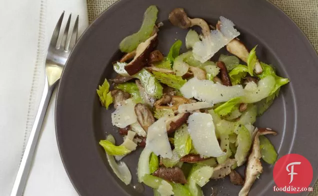 Celery and Mushroom Salad with Shaved Parmigiano