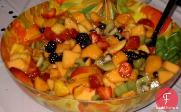 Fruit Salad With Honey Ginger Lime Dressing