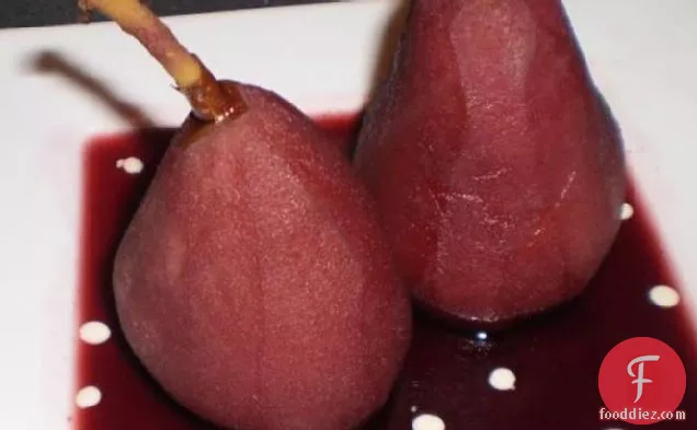 Shakespeare's Baked Warden Pears in Red Wine