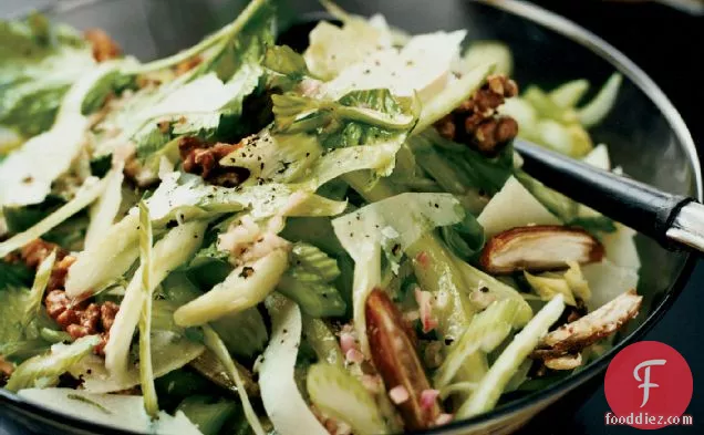 Celery Salad with Walnuts, Dates and Pecorino