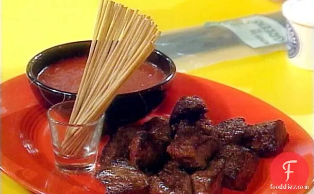 Steak Bites with Bloody Mary Dipping Sauce