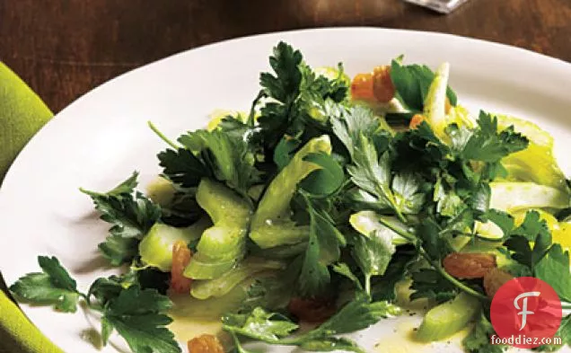 Celery and Parsley Salad with Golden Raisins