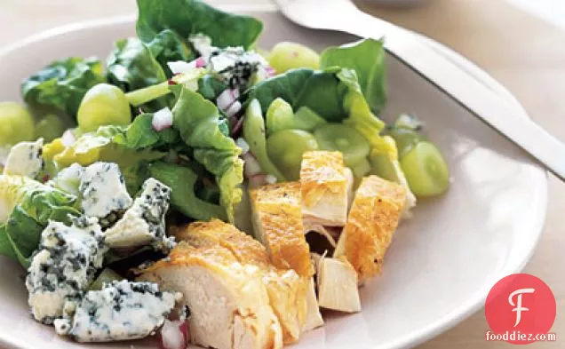 Roast Chicken with Grape and Blue Cheese Salad