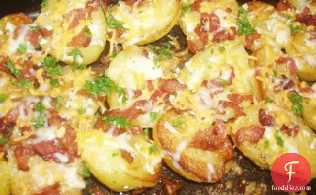 Roasted Potatoes With Bacon, Cheese, and Parsley
