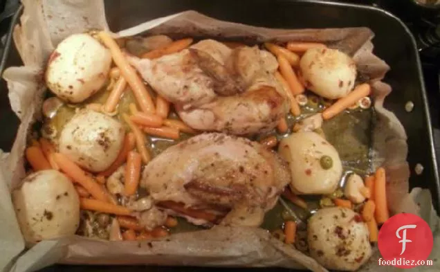 Kittencal's Greek Roasted Lemon-Garlic Chicken With Potatoes