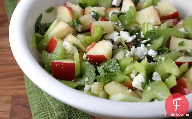 Sweet, Salty, Crunchy, Zingy Apple And Celery Salad
