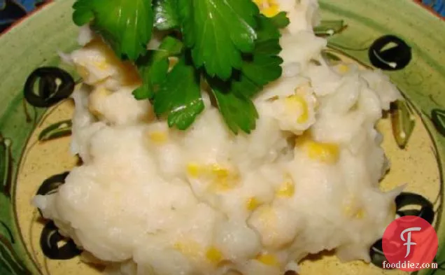 Corn and Smoked Mozzarella Mashed Potatoes