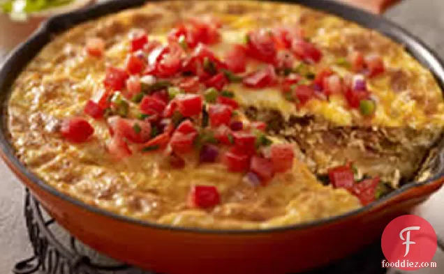 Chorizo, Potato and Green Chile Omelet