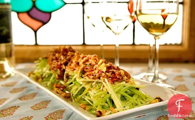 Celery Salad With Pig Ear, Bacon And Walnuts