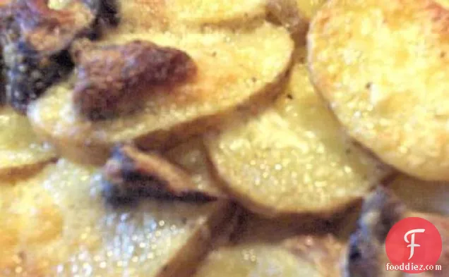 Potato Gratin With Porcini Mushrooms and Mascarpone Cheese