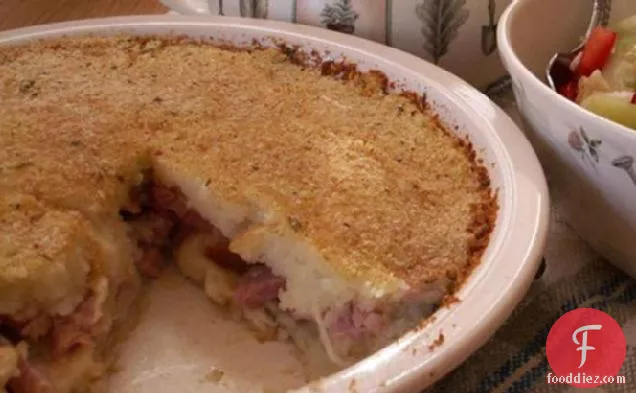 New Zealand Style Potato Ham Pie