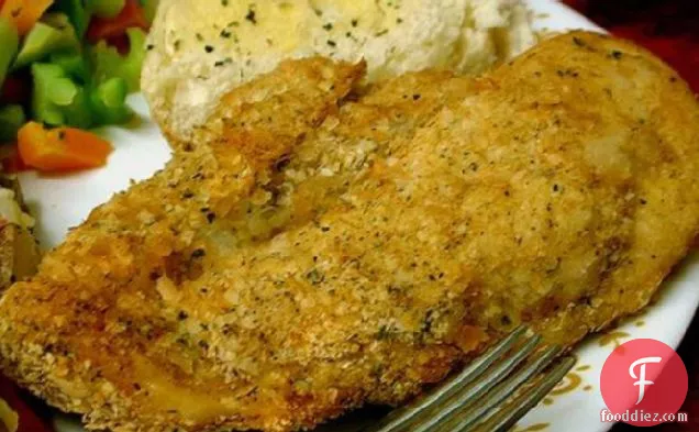 Golden Potato Coated Baked Chicken
