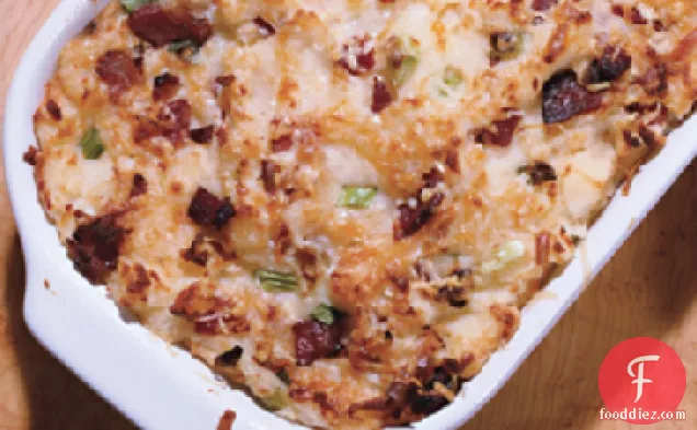 Mashed-Potato Casserole with Gouda and Bacon