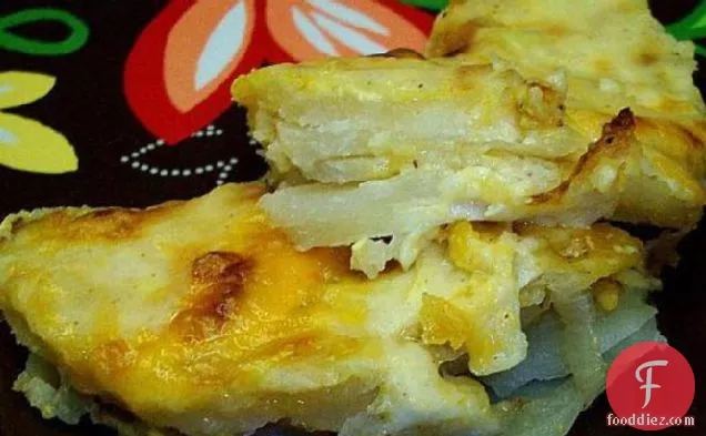 Cheesy Potatoes With Onions