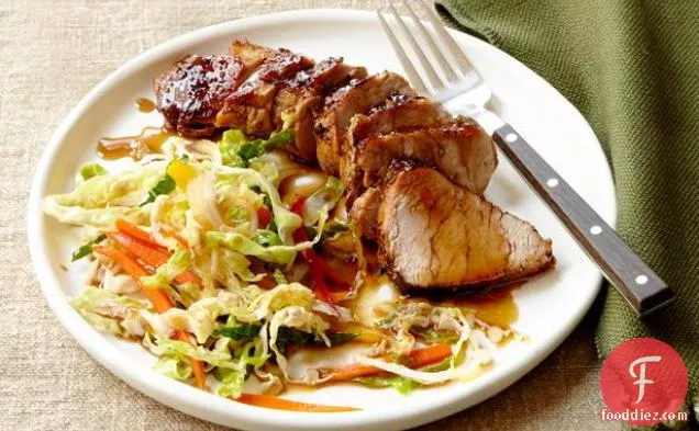 Black-and-Tan Pork With Spicy Ale Slaw