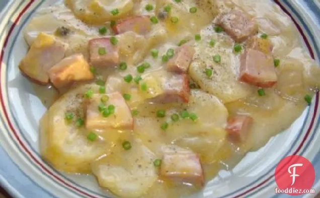 Country Scalloped Potatoes & Ham (Crock Pot)