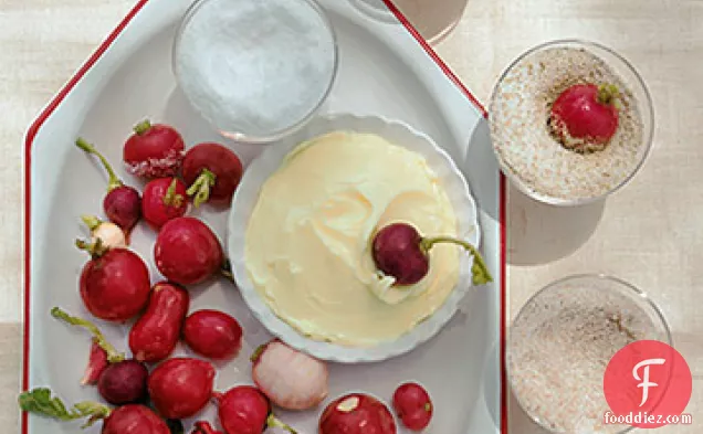 Fresh Radishes with Flavored Salts and Butter