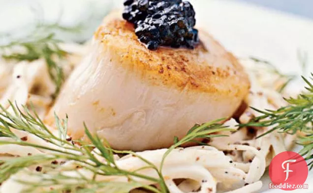 Scallops With Celery Root Salad