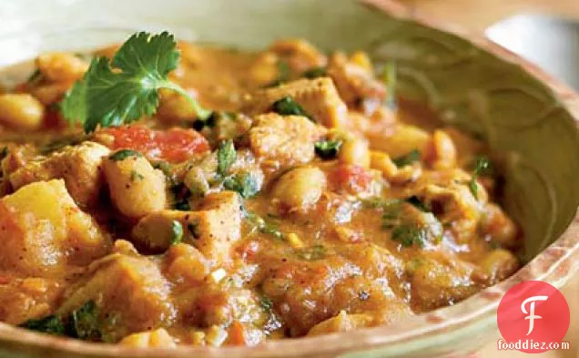 Sweet and Spicy Chicken and White Bean Stew