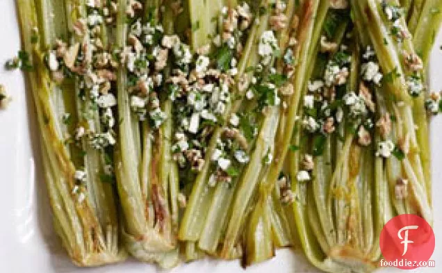 Roasted Celery And Blue Cheese
