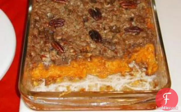 Bourbon Yams With Pecan Topping