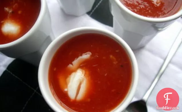 Bloody Mary Soup With Crab