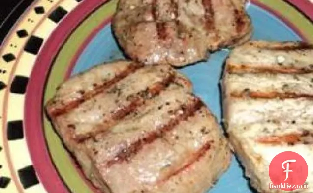 Grilled Lemon Herb Pork Chops