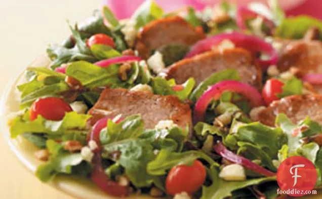 Warm Pork and Raspberry Salad