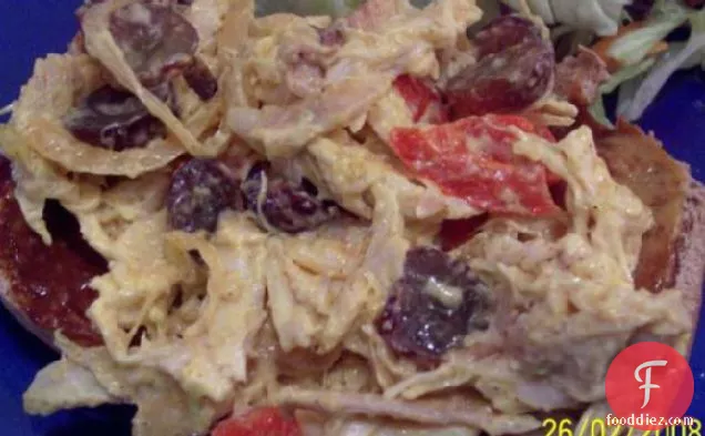 Curried Chicken Salad With Grapes and Red Peppers