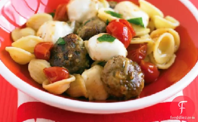 Pasta with Turkey Meatballs and Bocconcini