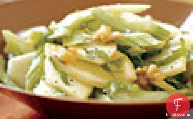Green Apple and Celery Salad with Walnuts and Mustard Vinaigrette