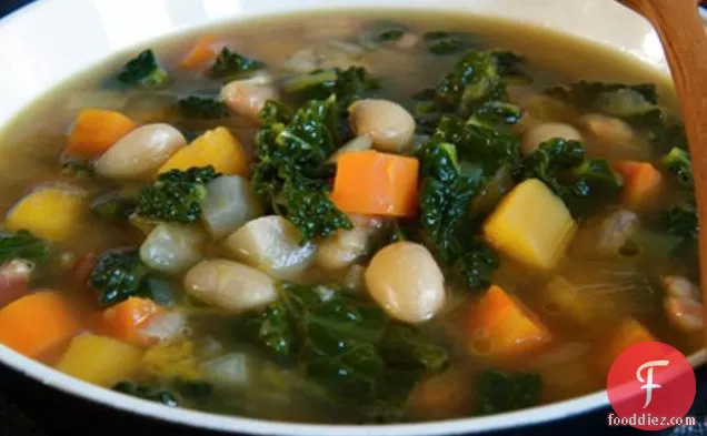 Hearty Cavolo Nero, Borlotti Bean And Smoked Bacon Soup