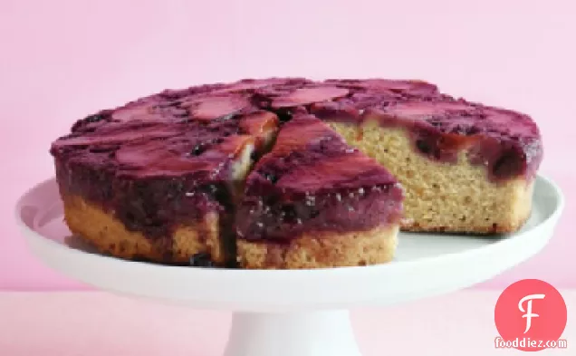 Plum Blueberry Upside-Down Cake