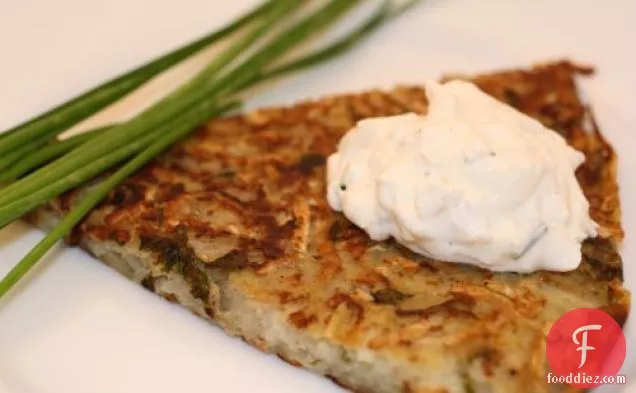 The Second Night Of Hanukkah: Celeriac Potato Pancakes With App