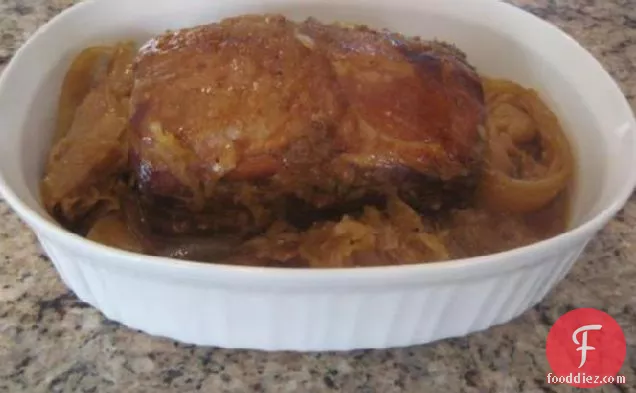 Slow Cooker (Crock Pot) Pork Loin Roast & Kraut