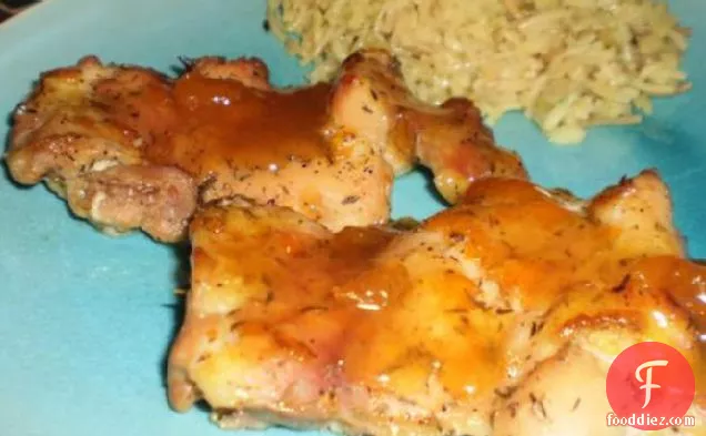 Marinated Chicken Thighs With Tangy Apricot Glaze