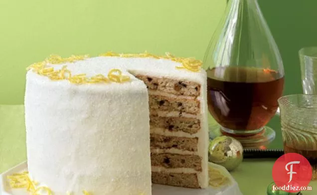 Layered Fruitcake with Creme Fraiche Frosting