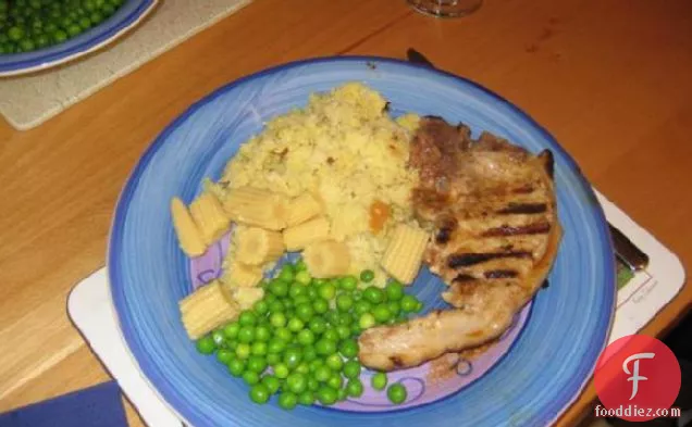 Moroccan-Spiced Pork Chops and Fruity Couscous